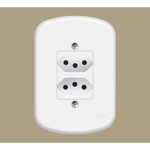 Tomada Dupla 4x2 Fame Blanc 20a 2p+T