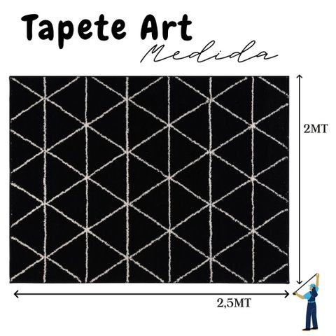 Tapete Black Art 2,00x2,50 Preto Off White Des 11