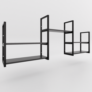 Prateleira Suspensa Organizadora Linda e Elegante Suportes em Metalon Tábua Mdf/mdp Móvel Industrial