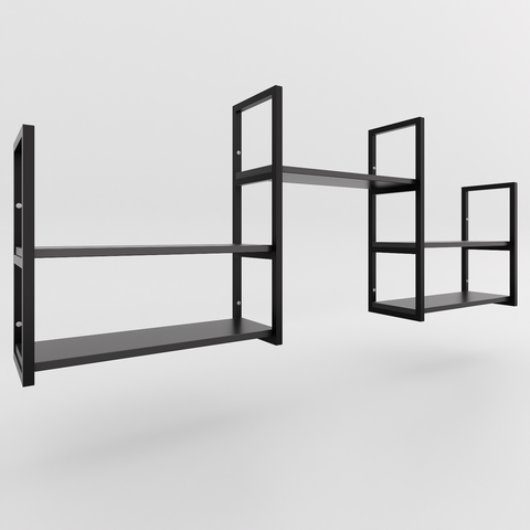 Prateleira Suspensa Organizadora Linda e Elegante Suportes em Metalon Tábua Mdf/mdp Móvel Industrial