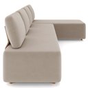 Ver imagem 6 de Sofá 4 Lugares com Chaise 296cm Rovier Veludo Bege Z32 - Mpozenato