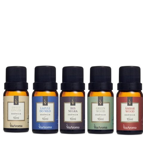 Kit 05 Essencias Via Aroma Maravilhas da Natureza