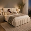 Ver imagem 4 de Cama Box Queen Estofada Florença com Cabeceira Estrutura Reforçada Conforto