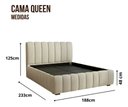 Ver imagem 7 de Cama Box Queen Estofada Florença com Cabeceira Estrutura Reforçada Conforto