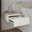Ver imagem 6 de Mesa de Cabeceira Suspensa Planejada 100% MDF Orion CabeCasa MadeiraOriginals Bege