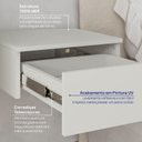 Ver imagem 7 de Mesa de Cabeceira Suspensa Planejada 100% MDF Orion CabeCasa MadeiraOriginals Bege