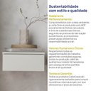 Ver mais imagens de Mesa de Cabeceira Suspensa 100% MDF Orion CabeCasa MadeiraOriginals Bege