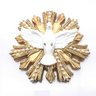 ADORNO DIVINO ESPIRITO SANTO DE PAREDE GRANDE PÉROLA 22 CM - 1
