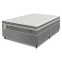 Ver imagem 1 de Cama Box Colchão Casal Molas Ensacadas Euro In Up 138x188x64cm Cinza / Branco Probel