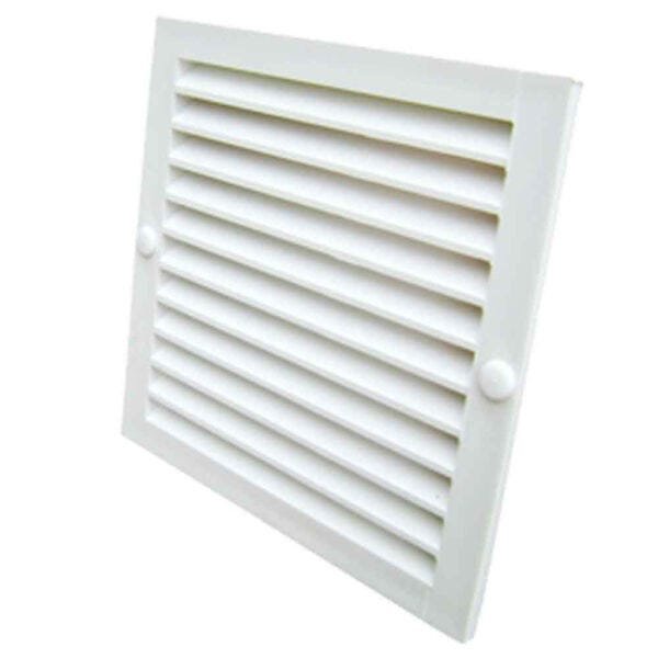 Grade de ventilação quadrada 12x12cm branca WDB - 1