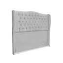 Ver imagem 2 de Kit Cabeceira e Calçadeira Baú Dubai Casal 140 Cm - Veludo Cinza