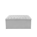 Ver imagem 3 de Kit Cabeceira e Calçadeira Baú Dubai Casal 140 Cm - Veludo Cinza