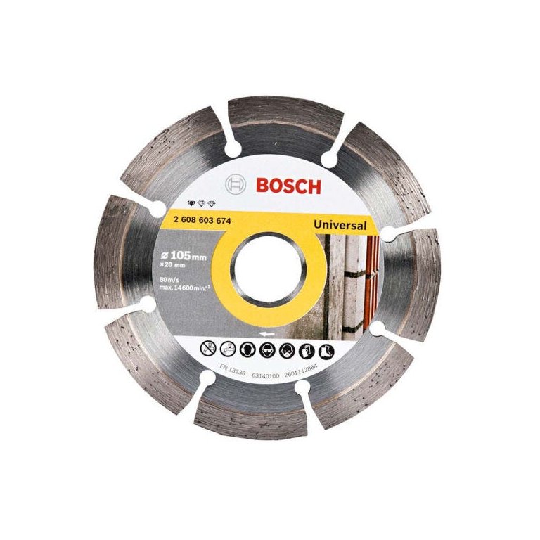 Disco diamantado Standard Segmt 105mm cinza Bosch