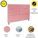 Ver imagem 3 de Cabeceira Cama Solteiro 90 Cm Camboriú Suede Rosa e Frame