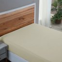 Ver imagem 3 de Kit Jogo Cama Queen 3 Peças 100% Algodão Percal 200 Fios Lençol com Elástico:palha