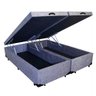 Base Box Baú Queen Bipartido Acolchões Suede Cinza 41x158x198 - 1