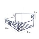 Ver imagem 2 de Jardineira Floreira Especial 60cm Ferro Suporte Parede Janela Decoração Arte Rococó Jardime