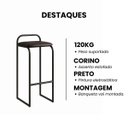 Ver imagem 4 de Banqueta Alta Bistrô Cadeira Bar Casa Sala Mavie:Marrom