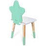 Cadeira Infantil de Madeira Estrela - Verde Claro - 2