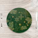 Ver imagem 1 de Capa para Sousplat 35cm Natal Verde/dourado - sem Base - Kit com 4
