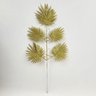 Galho Leque Dourado 57x23cm Folhagem De Natal - 2
