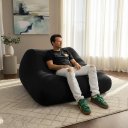 Ver imagem 4 de Puff Senso Ergonômico Elegante e Luxuosa Enchimento Pérolas 3mm Pufe Macio