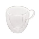 Ver imagem 2 de Cj 2 Xícaras P/café de Vidro C/parede Dupla Heart 80ml Lyor