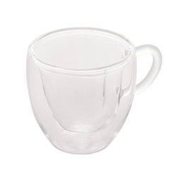 Cj 2 Xícaras P/Café de Vidro C/Parede Dupla Heart 80ml Lyor - 2