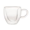 Cj 2 Xícaras P/Café de Vidro C/Parede Dupla Heart 80ml Lyor - 3