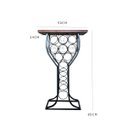 Ver imagem 2 de Adega ferro e madeira de chão para vinhos parador suporte garrafas formato taça