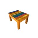 Ver imagem 1 de Banco banqueta de madeira demolição decorativo banquinho decoração colorido cozinha quarto