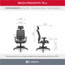 Ver imagem 5 de Cadeira Brizza Relax com Braços Regulaveis Tela Poliéster Preto