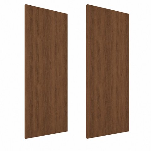 Kit 2 Folhas de Porta Lisa 210cm Interna Pronta Instalar:70 cm/Imbuia