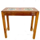 Ver imagem 1 de Bancada Bistrô Madeira Balcão Ladrilho Hidráulico Mesa Aparador Mesinha Madeira de Demolição M