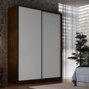Ver mais imagens de Guarda-Roupa 2 Portas de Correr 3 Gavetas MDF Zira 183cm Marrom Branco/Freijó Natura