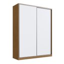 Ver imagem 1 de Guarda-Roupa 2 Portas de Correr 3 Gavetas MDF Zira 183cm Marrom Branco/Freijó Natura