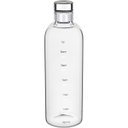 Ver imagem 1 de Garrafa de Vidro 750ml Transparente 24x8x8cm Água Suco Geladeira Bebidas Tampa