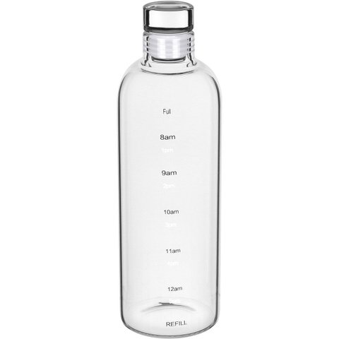 Garrafa Água Suco Home&co com Tampa Vidro 750ml 24x8x8cm Transparente