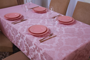 Ver imagem 1 de toalha de mesa quadrada 4 lugares tecido jacquard 1,35x1,50:rosa