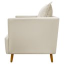 Ver imagem 4 de Kit 2 Poltronas Decorativa para Sala Recepção Escritório Consultório Reforçada Eliza Suede Bege