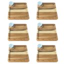 Ver imagem 1 de Kit 6 Tábuas para Servir Hambúrguer Ramekin 30ml Teca 22,5cm Petisqueira Zanline