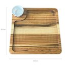 Ver imagem 7 de Kit 6 Tábuas para Servir Hambúrguer Ramekin 30ml Teca 22,5cm Petisqueira Zanline