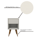Ver mais imagens de Mesa de Cabeceira Mdf Pés Palitos com 1 Gaveta e 1 Nicho Plancasa Off White