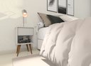 Ver imagem 3 de Mesa de Cabeceira Mdf Pés Palitos com 1 Gaveta e 1 Nicho Plancasa Off White