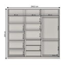 Ver imagem 4 de Guarda-Roupa 3 Portas de Correr 3 com Espelho 3 Gavetas Altis Branco