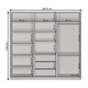 Ver imagem 4 de Guarda-Roupa 3 Portas de Correr 3 com Espelho 3 Gavetas Altis Branco
