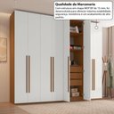 Ver imagem 7 de Guarda-Roupa Casal Modulado com 8 Portas e 6 Gavetas 275cm Multimóveis Crrui-GRP119 Madeirado/