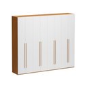 Ver imagem 2 de Guarda-Roupa Casal Modulado com 8 Portas e 6 Gavetas 275cm Multimóveis Crrui-GRP119 Madeirado/