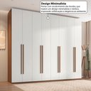 Ver mais imagens de Guarda-Roupa Casal Modulado com 8 Portas e 6 Gavetas 275cm Multimóveis Crrui-GRP119 Madeirado/