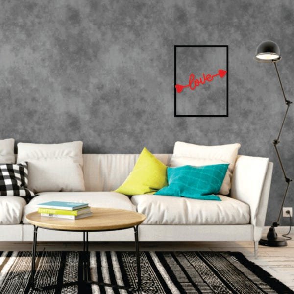 Quadro Decorativo Love Cupido Vermelho Alto Brilho Premium - 2